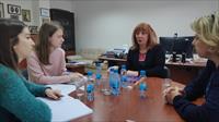 Ombudsman Dr. Jasminka Dzhumhur meets with students from the Obala Sarajevo High School and Members of the CIVITAS Section